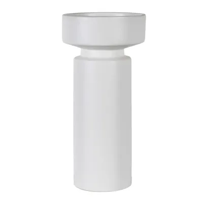 Large White Isla Candleholder