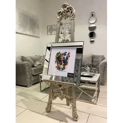 Multicolor Skull Wall Art Mirror Frame
