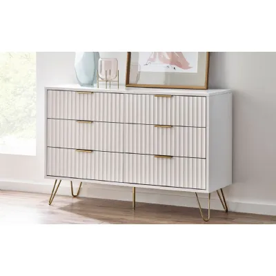 Murano 6 Drawer Chest Matt White
