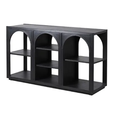 Arched Console Table with Shelves