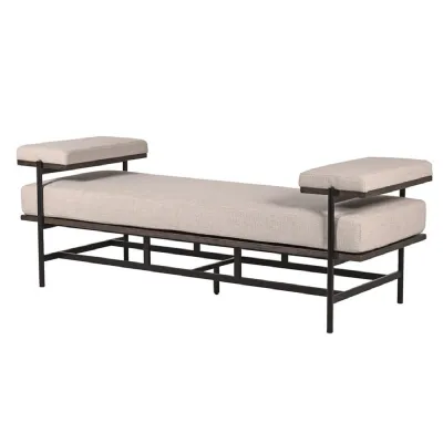 Linen Lounger Bench