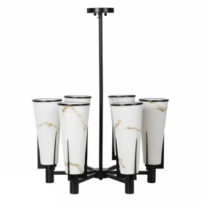 Black 6 Light Chandelier