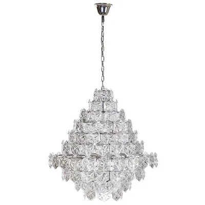 Traditional Multi Layered Glass Waterfall Chandelier Light