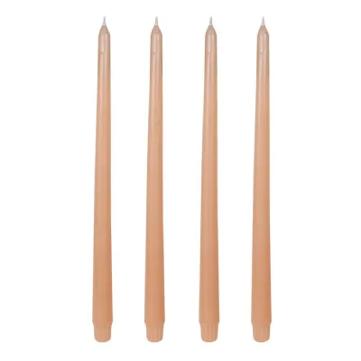 Set of 4 Brown Dinner Candles