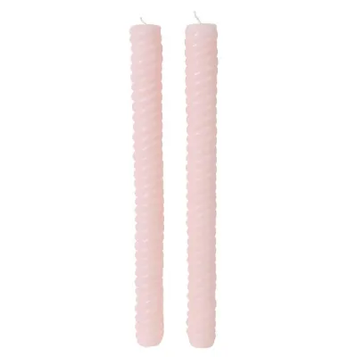 Set of 2 Pink Dinner Candles