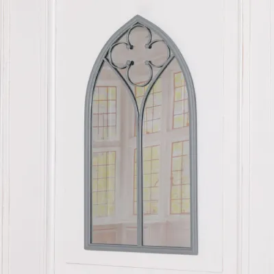 Grey Gothic Wall Mirror
