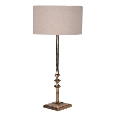 Champagne Slip Table Lamp with Linen Shade