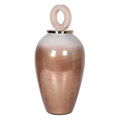 Copper Ash Ring Top Lidded Jar