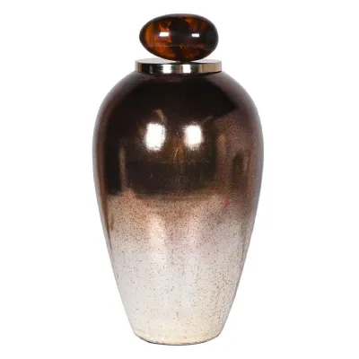 Bronze Ombre Jewel Lidded Jar