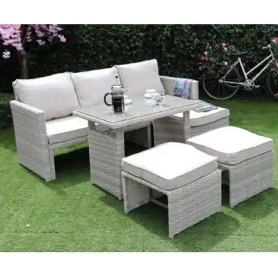 Alicia Rattan 5 Piece Corner Set