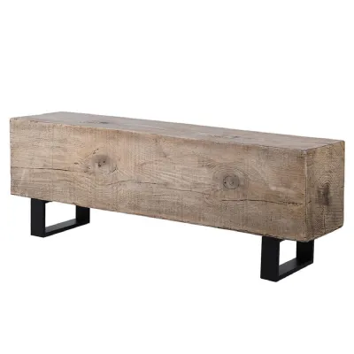 Wooden Effect Block Bench