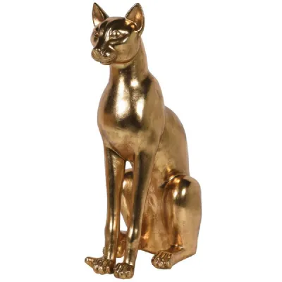 Golden Sitting Sphinx Cat