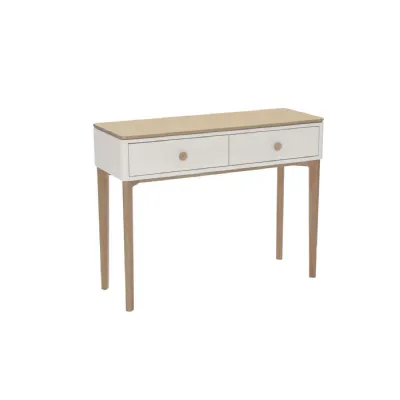 Scandi Taupe and Oak Wood Console Table