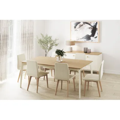 Taupe Wooden Large Extending Dining Table 1.6 to 2m Oak Top