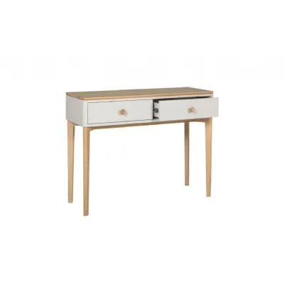 Oak 2 Taupe Drawer Dressing Table Desk