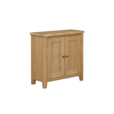 Modern Natural Oak 2 Door Small Sideboard