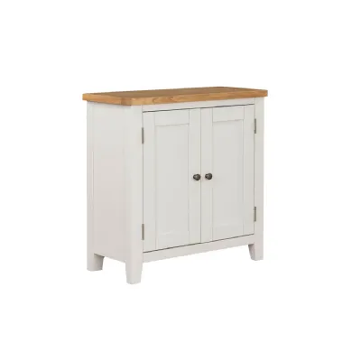 Cashmere Wooden 2 Door Small Sideboard with Oak Top