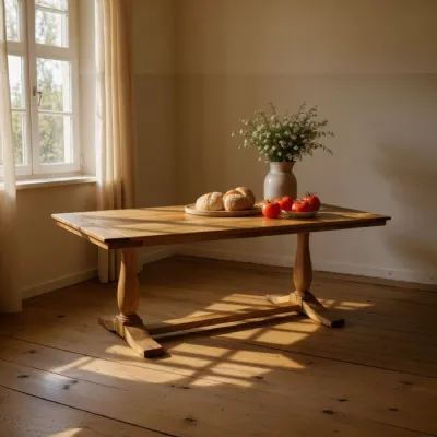 Rustic Mango Wood 6 to 8 Seater Large Rectangular Dining Table