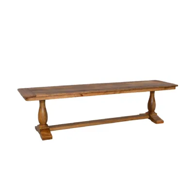 Rustic Solid Mango Wood 175cm Large Dining Bench