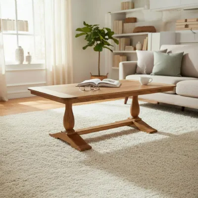 Rustic Mango Wood Rectangular Coffee Table