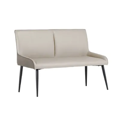 NARDO BENCH GREY LIGHT GREY PU