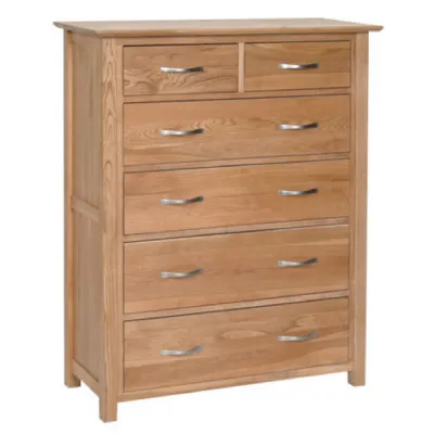 White Oak 2 Over 4 Chest of Drawers