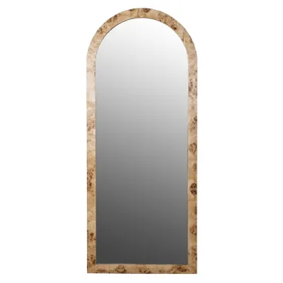 Burl Arch Floor Mirror