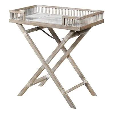 Bamboo Tray Table On Stand