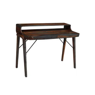 Modern Sheesham Wood Study Desk with Storage Shelf