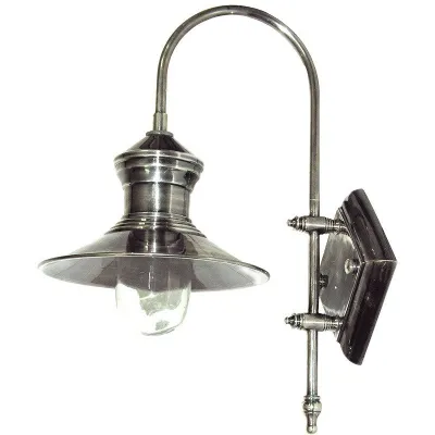 Modern Pewter Ships Wall Light