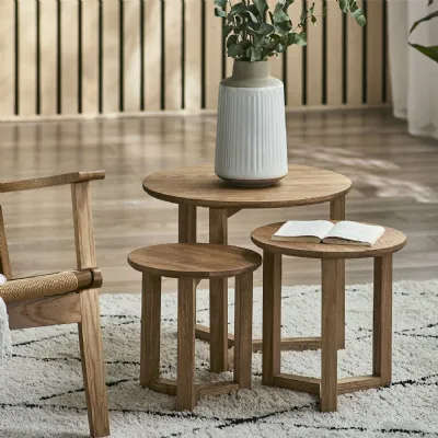 Nidri Nest Of 3 Tables Oak