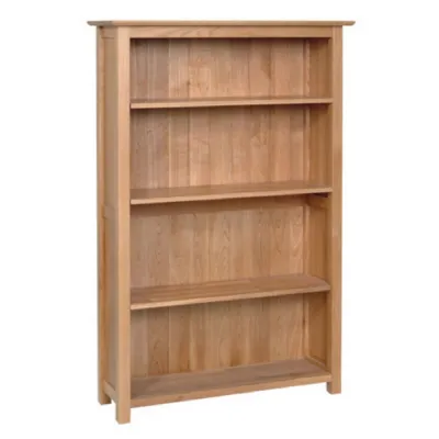 Lacquer White Oak 5ft Open Tall Bookcase
