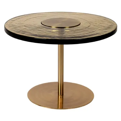 Amber Glass Coffee Table