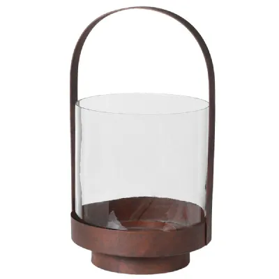 Lrg Antique Rust Effect Lantern