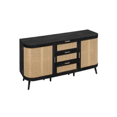 Noah 2 Door 3 Drawer Sideboard Black