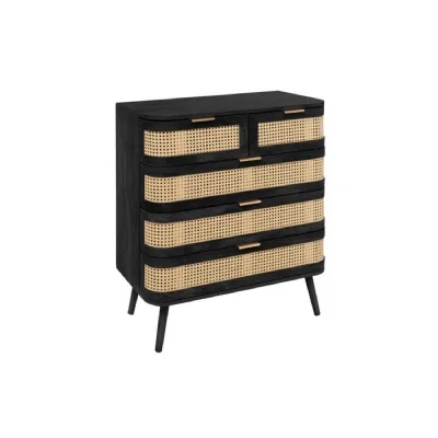 Noah 5 Drawer Chest Black