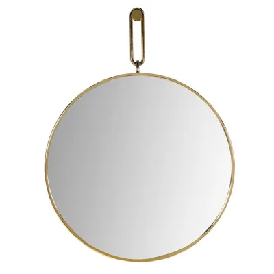 Small Gold Link Wall Mirror