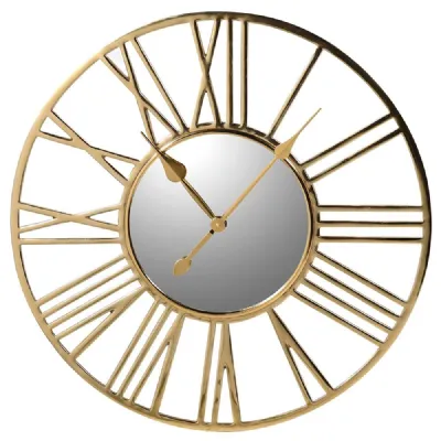 Small Gold Numeral Wall Clock