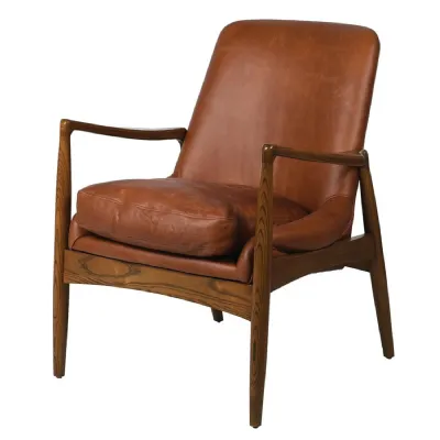 Tan Leather Armchair