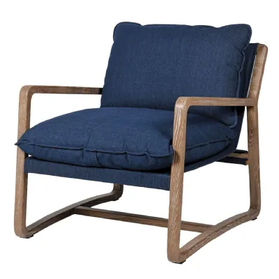 Blue Denim Armchair
