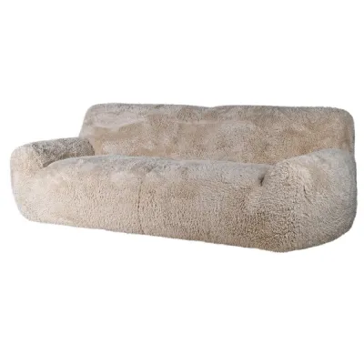 Yeti Cream Faux Sheepskin 3 Seater Sofa