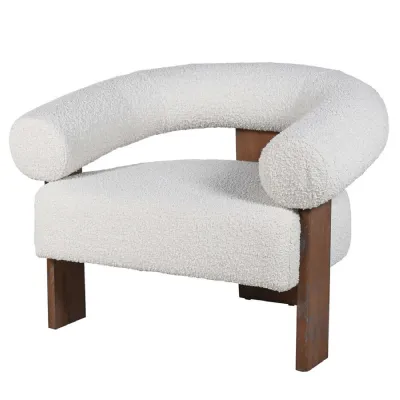 Lexi Cream Bouclé Curve Chair