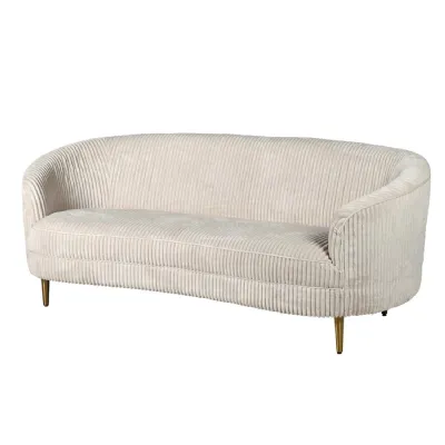 Ivory Corduroy 2 Seater Sofa