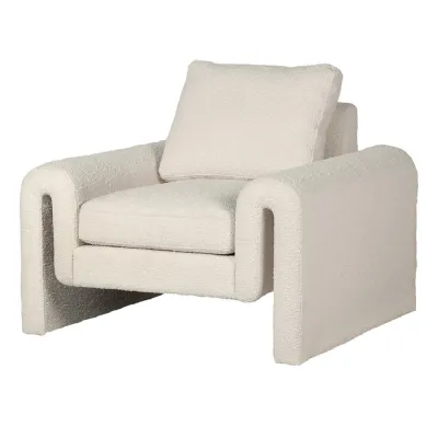 Memphis Ivory Boucle Armchair