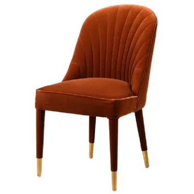 Rust Curve Back Chair