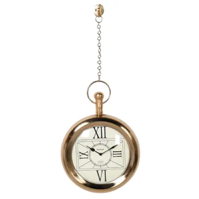 Brass 'Edinburgh' Hanging Pocket Watch Wall Clock