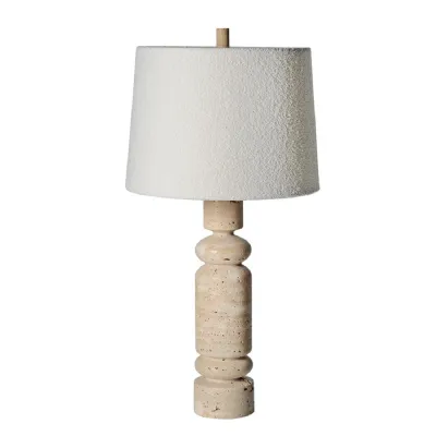 Carob Travertine Table Lamp