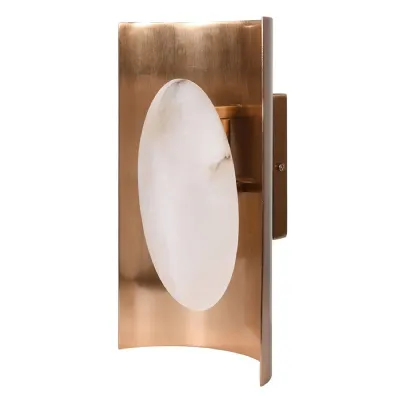 Gold Ecliptical Alabaster Wall Light
