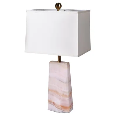 Elysees Tell Marble Table Lamp with Shade