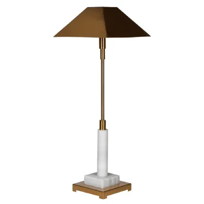 Gold Marble Table Lamp with Metal Shade